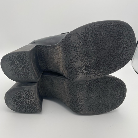 Women's Black Chunky Heel Loafers Bongo - Picture 6 of 8